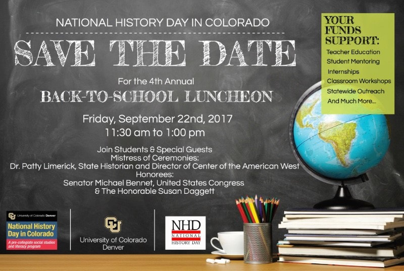 National History Day In Colorado Back To School Luncheon